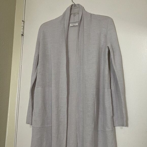 Aritzia babaton gray long sleeve knit light weight duster cardigan size small - Picture 2 of 6